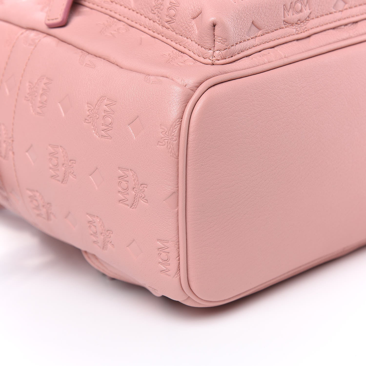 MCM Calfskin Ottomar Monogram Small Backpack Pink 10 of 10
