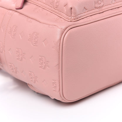MCM Calfskin Ottomar Monogram Small Backpack Pink 10 of 10