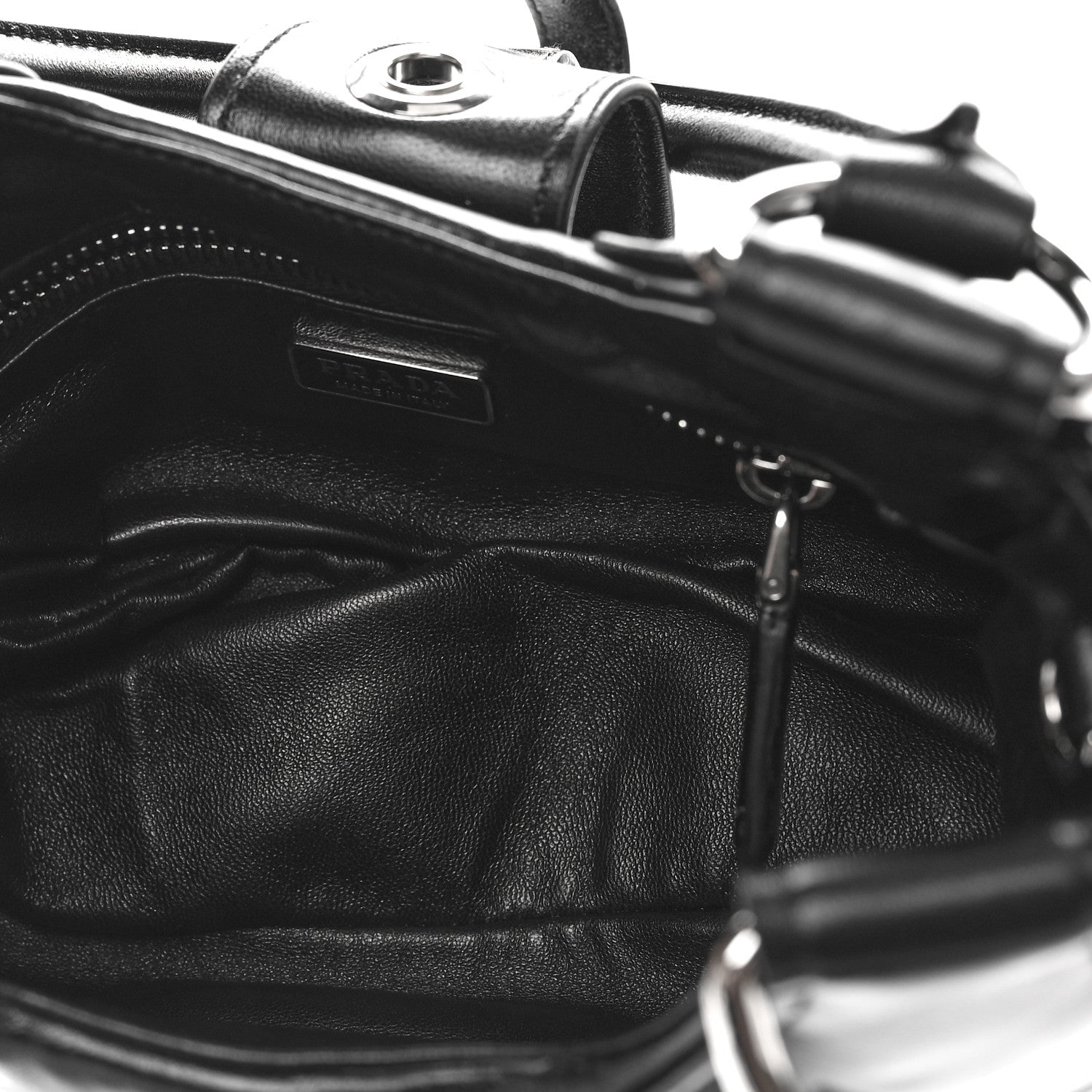 Prada Nappa Soft Padded Re-Edition 2002 Moon Bag Black 5 of 9