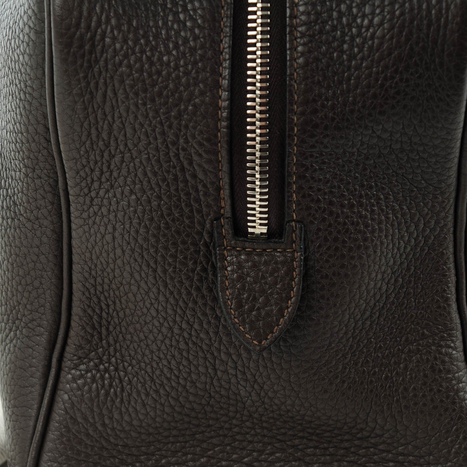 Hermes Taurillon Clemence Victoria II 35 Chocolate 10 of 10