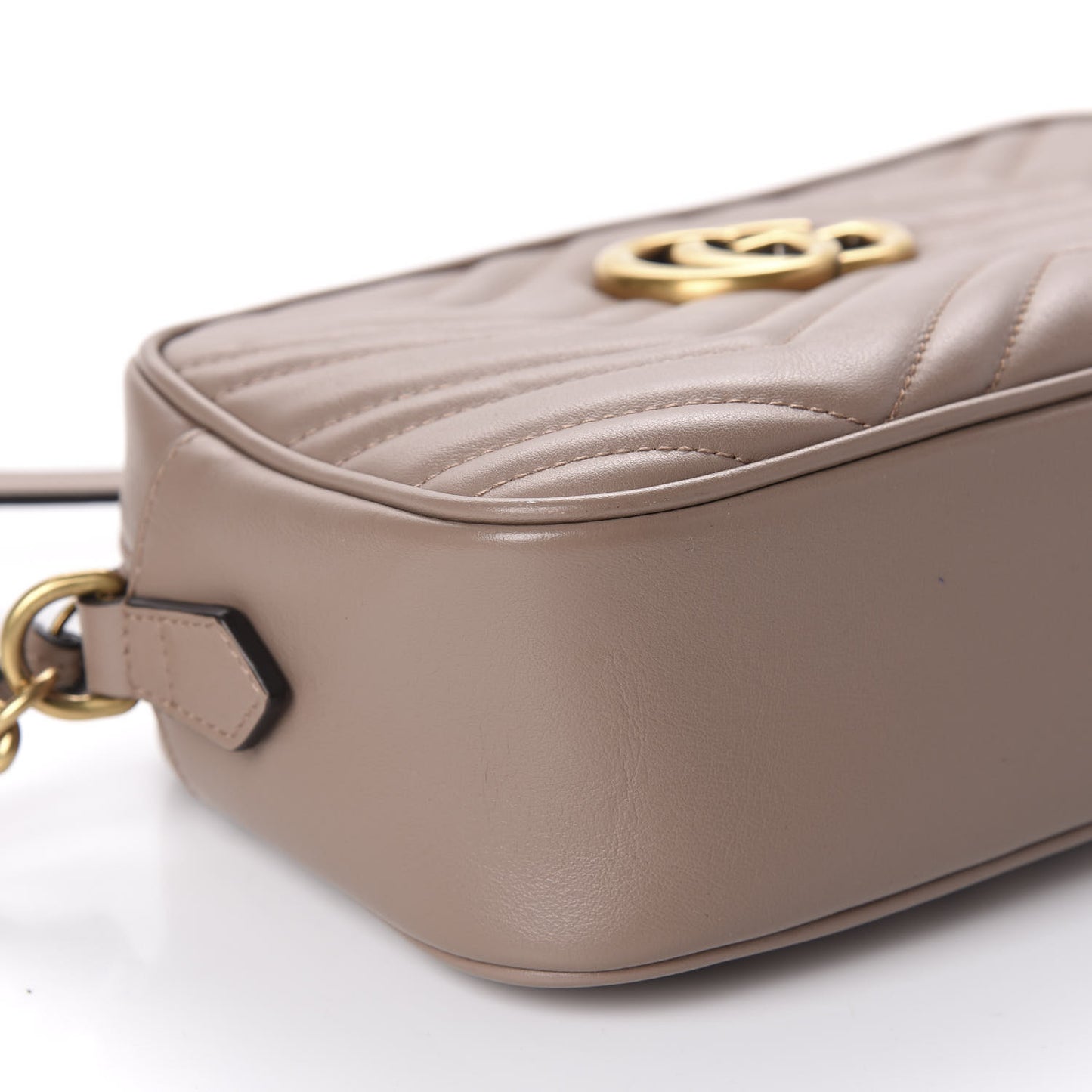 Calfskin Matelasse Small GG Marmont Chain Shoulder Bag Porcelain Rose