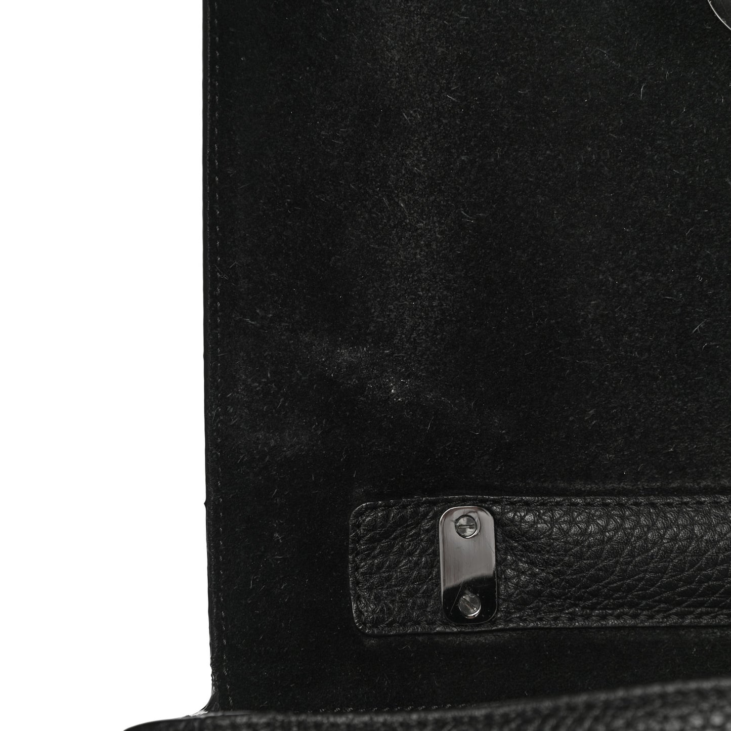 Small Classic Grain Calfskin Medium Lily Black