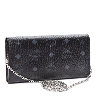 MCM Visetos Patricia Continental Crossbody Wallet Black 2 of 8
