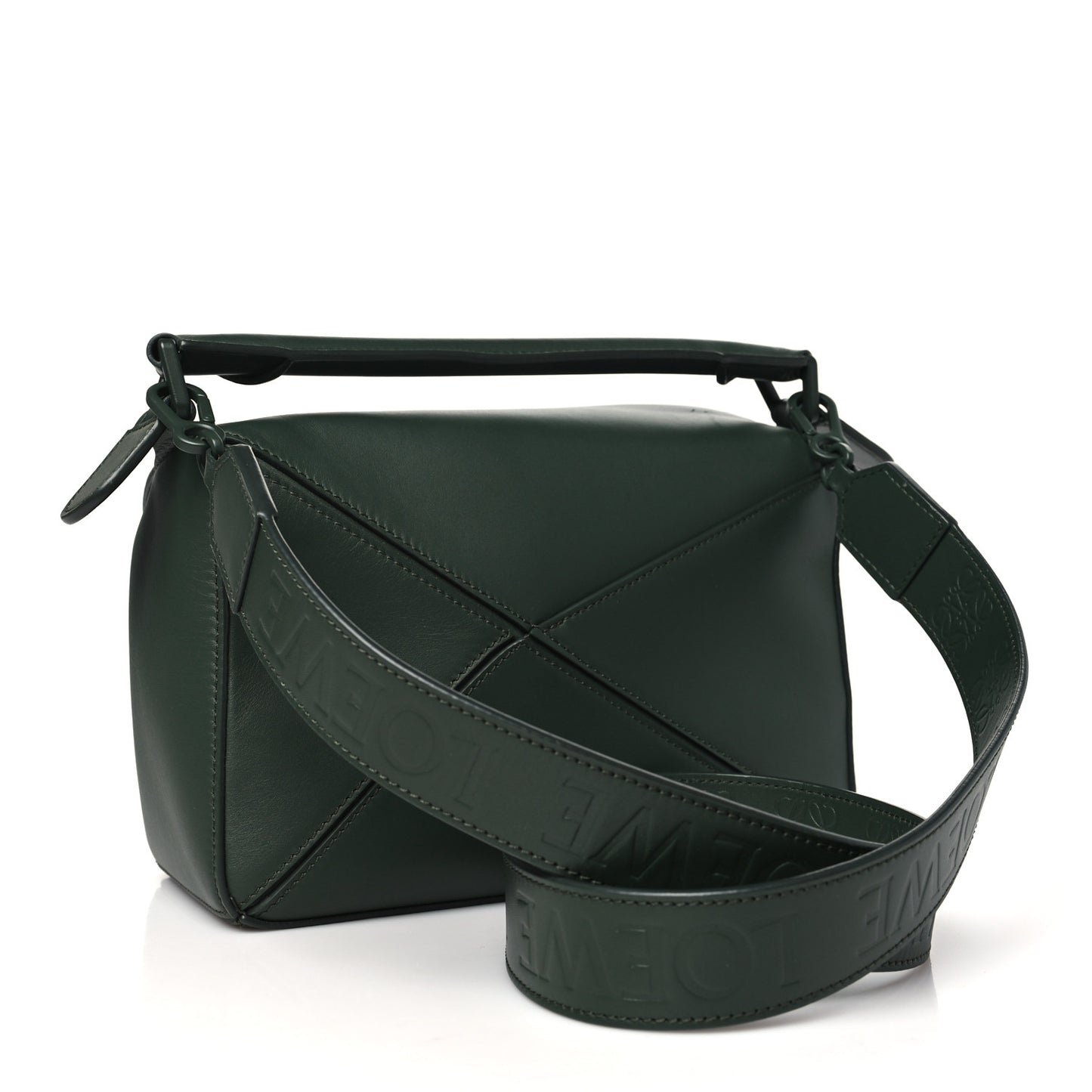 Satin Calfskin Small Puzzle Bag Vintage Khaki