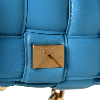 Bottega Veneta Lambskin Maxi Intreccio Padded Chain Cassette Crossbody Bag Swimming Pool 7 of 11