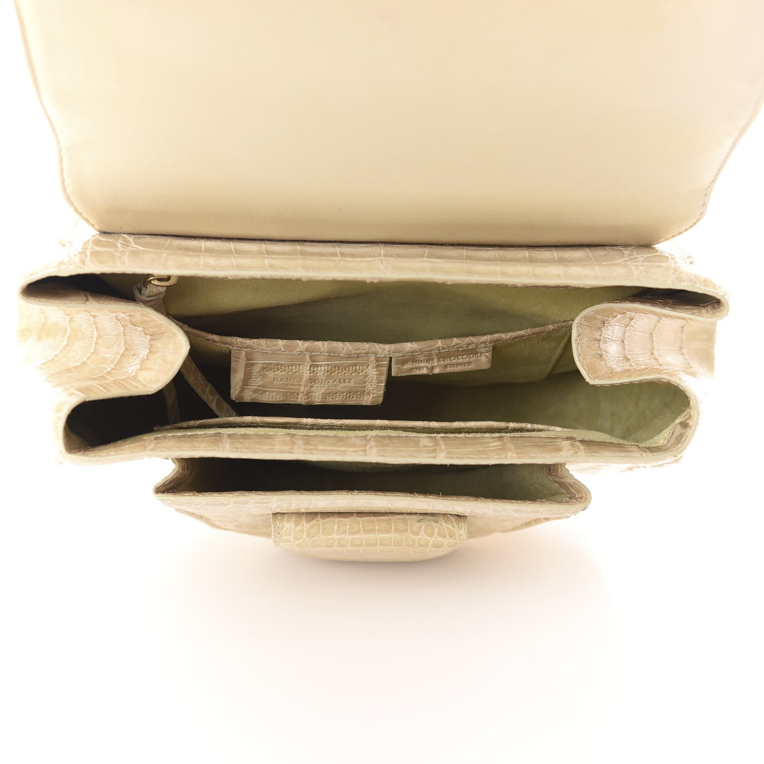 Nancy Gonzalez Crocodile Top Handle Bag Ivory 5 of 11