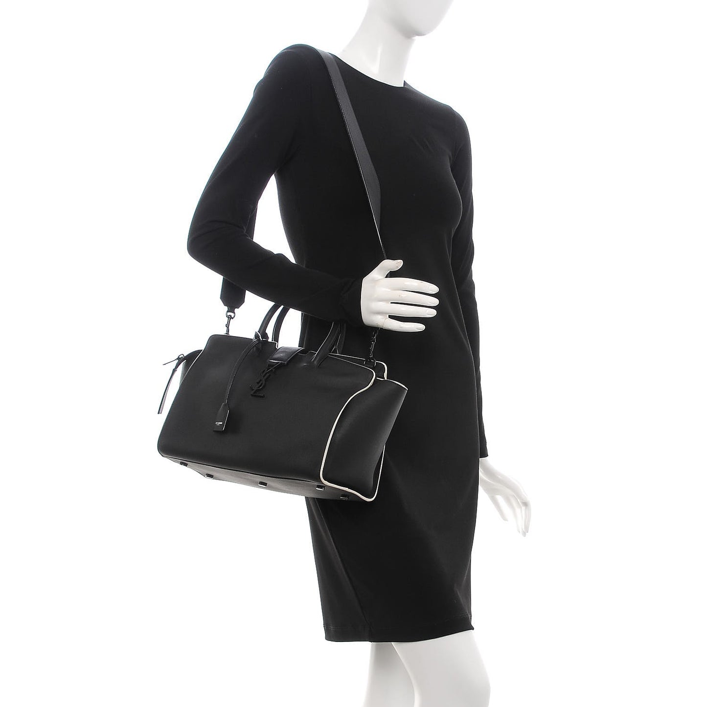 Calfskin Small Monogram Downtown Cabas Black