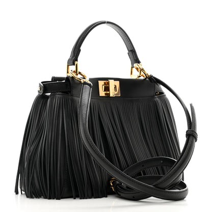 Fendi Nappa Fringe Mini Peekaboo Black 3 of 10