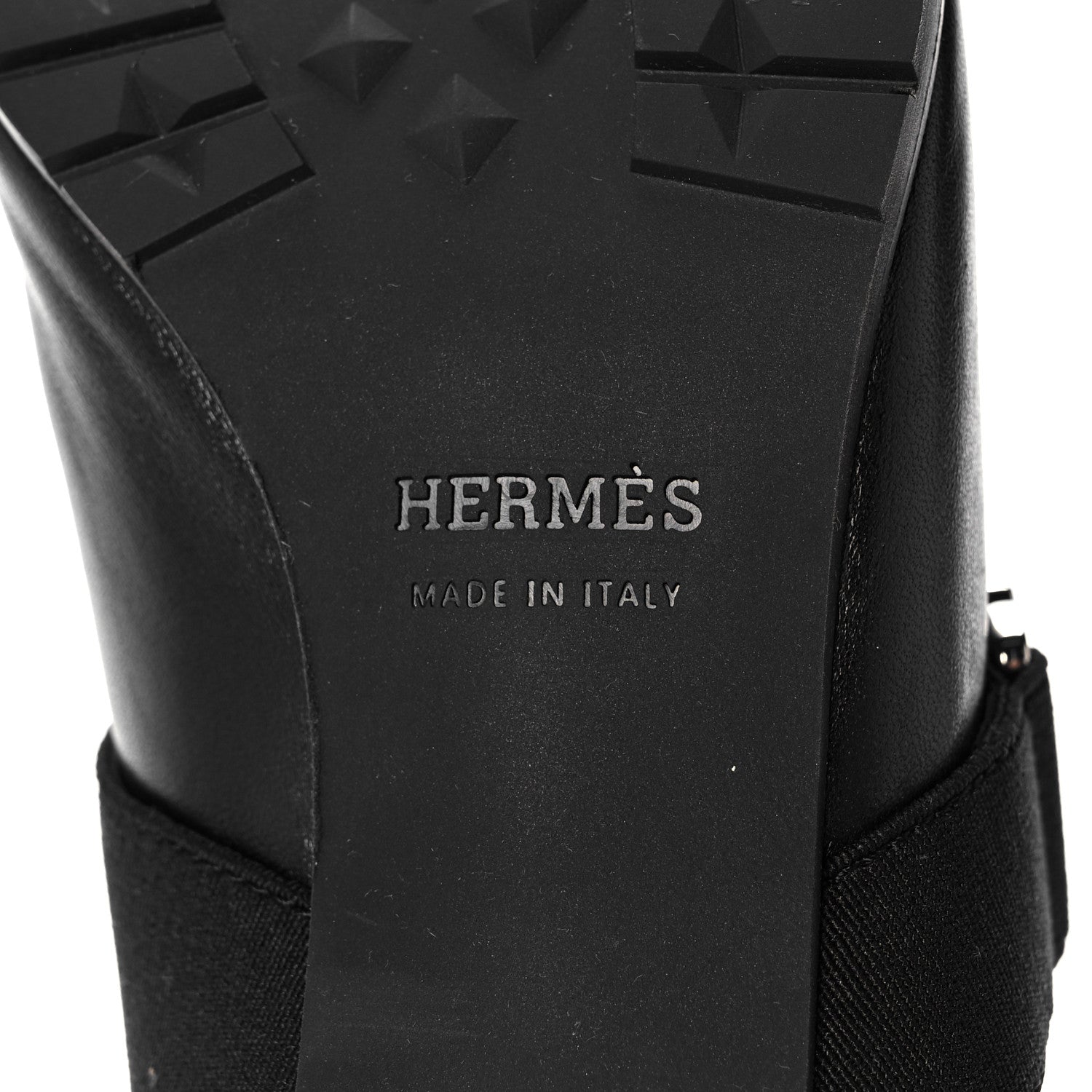Hermes Tuscan Calfskin Technical Canvas Shocky Ankle Boots 36 Black 6 of 12