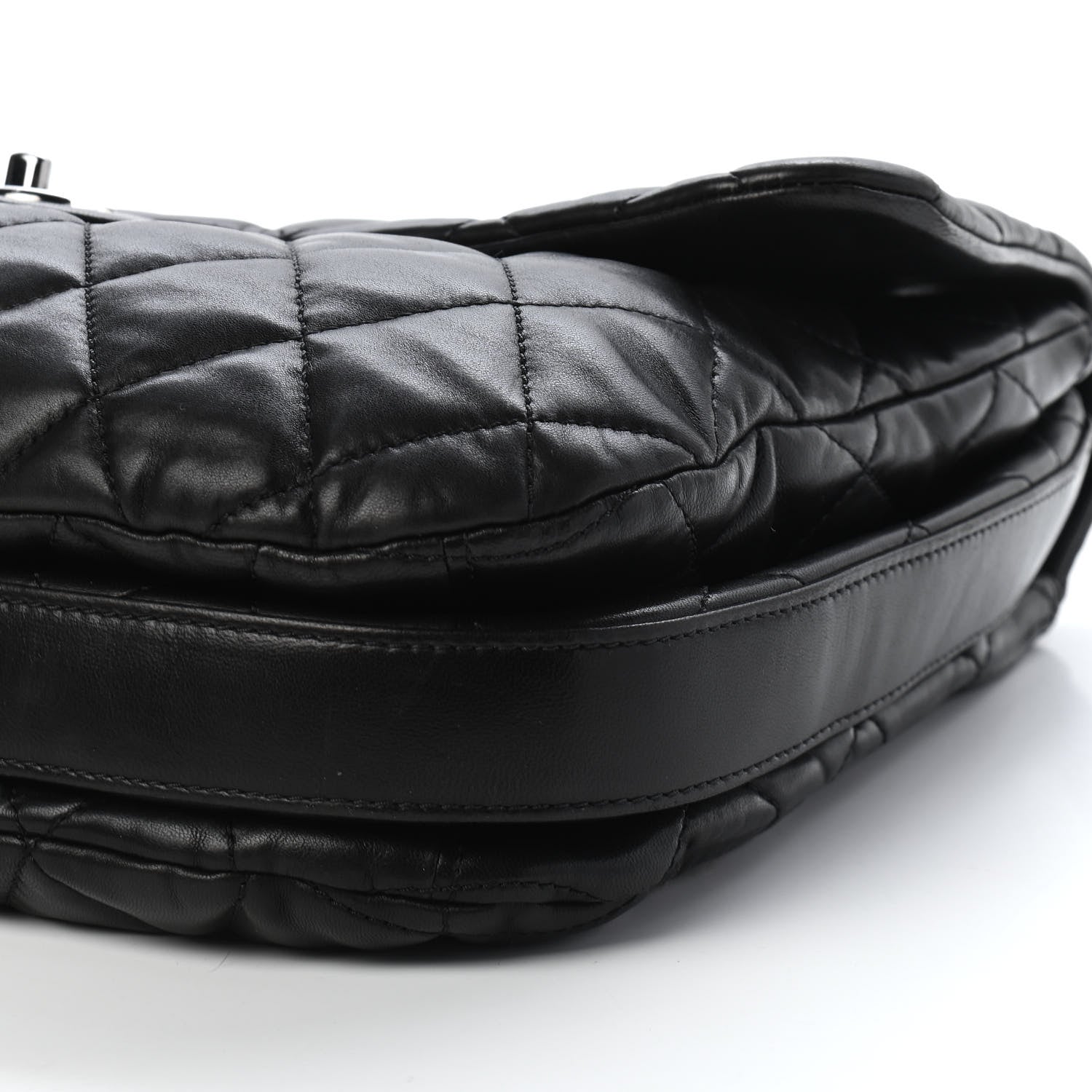 Chanel Lambskin Quilted Chanel 3 Maxi Flap Bag Black 8 of 10