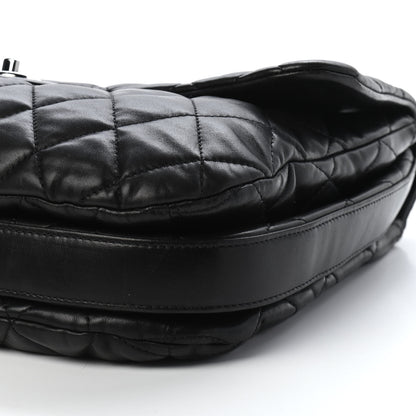 Chanel Lambskin Quilted Chanel 3 Maxi Flap Bag Black 8 of 10