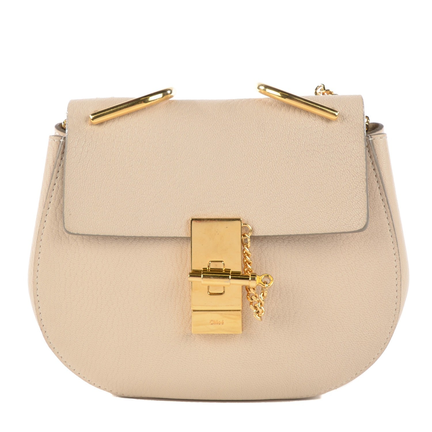 Chloe Grained Lambskin Drew Shoulder Bag Cement Pink 1 of 7