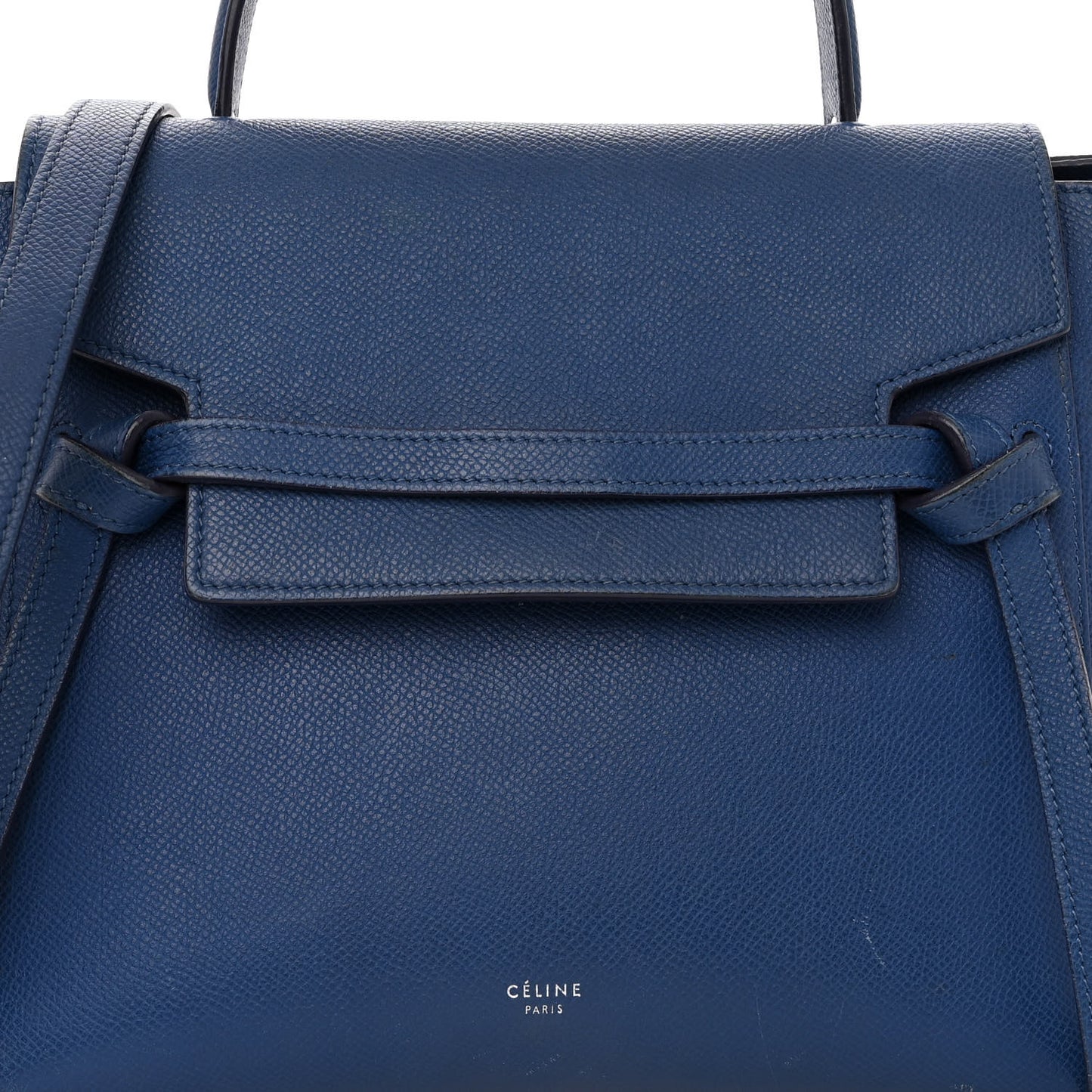 Grained Calfskin Micro Belt Bag Indigo