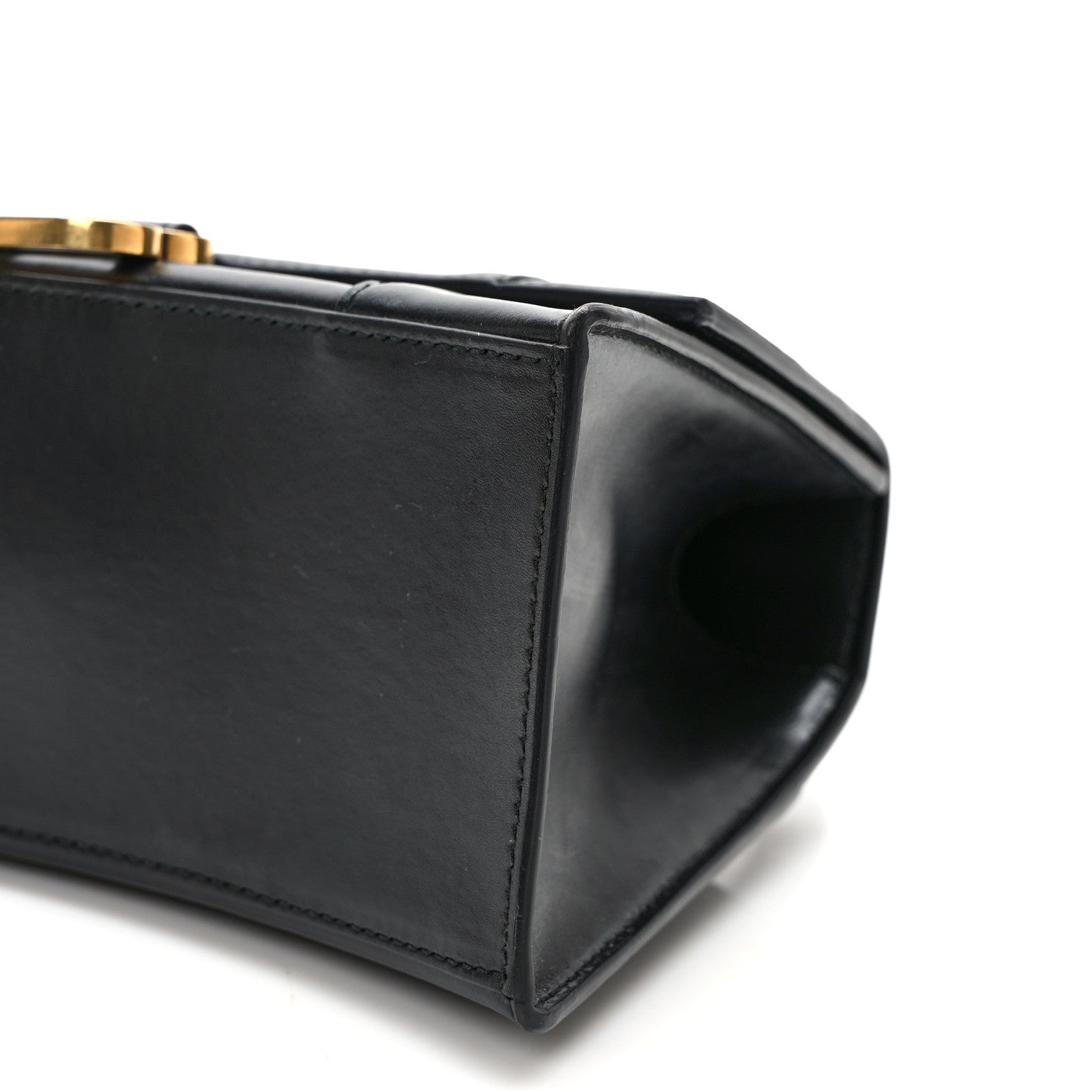 Balenciaga Shiny Box Calfskin Small Hourglass Top Handle Bag Black 9 of 9
