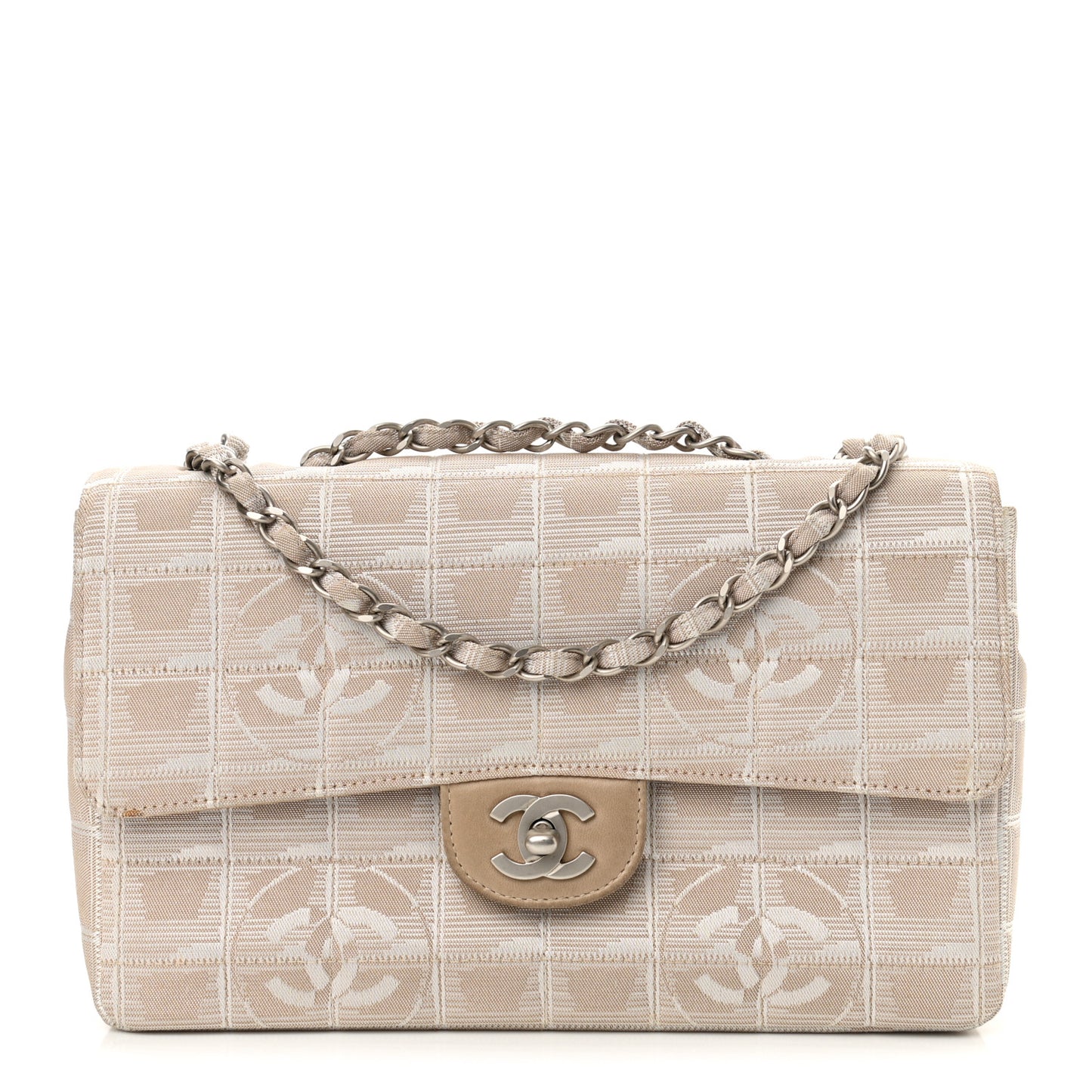 Nylon Medium Travel Flap Light Beige