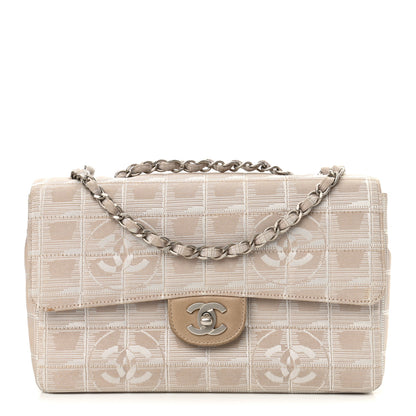 Chanel Nylon Medium Travel Flap Light Beige 1 of 12