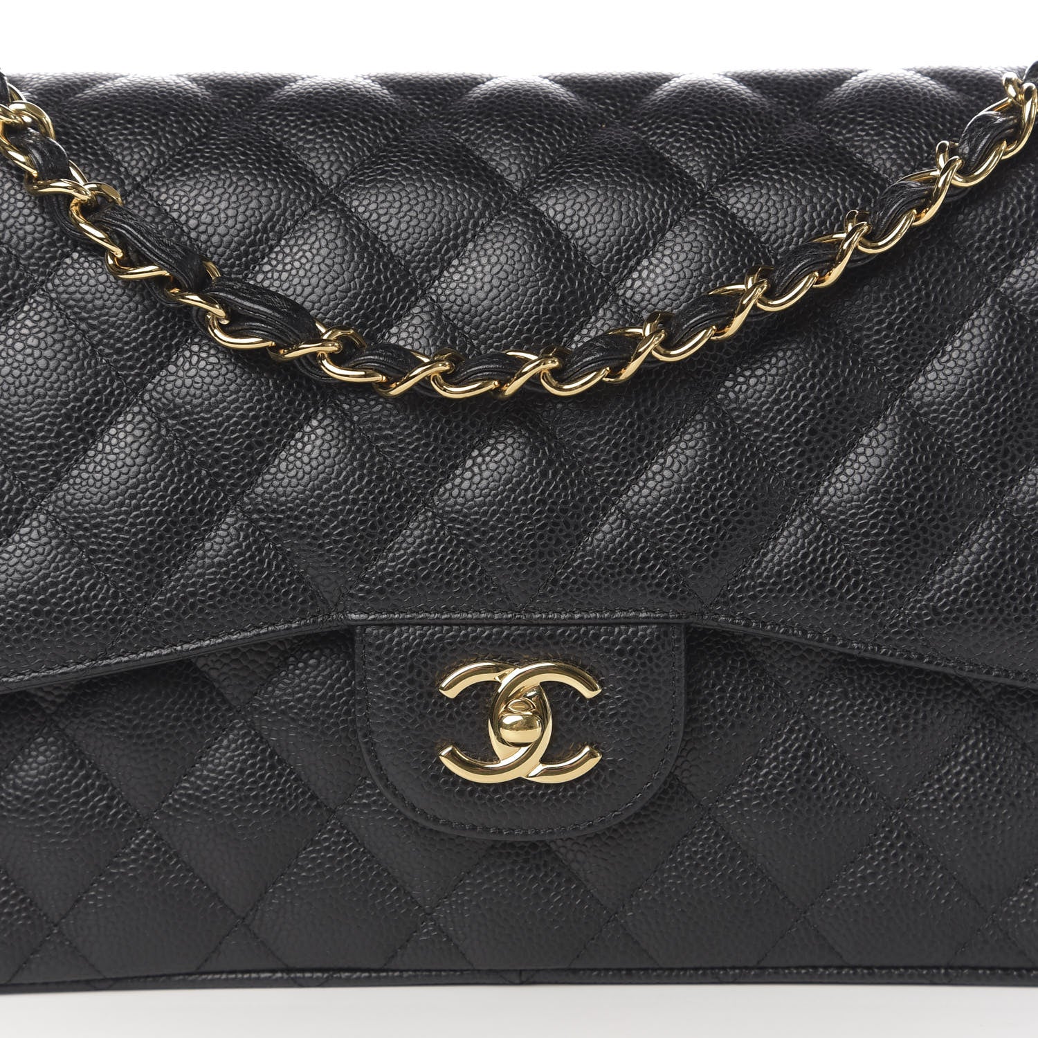 Chanel Caviar Quilted Jumbo Double Flap Black 10 of 11