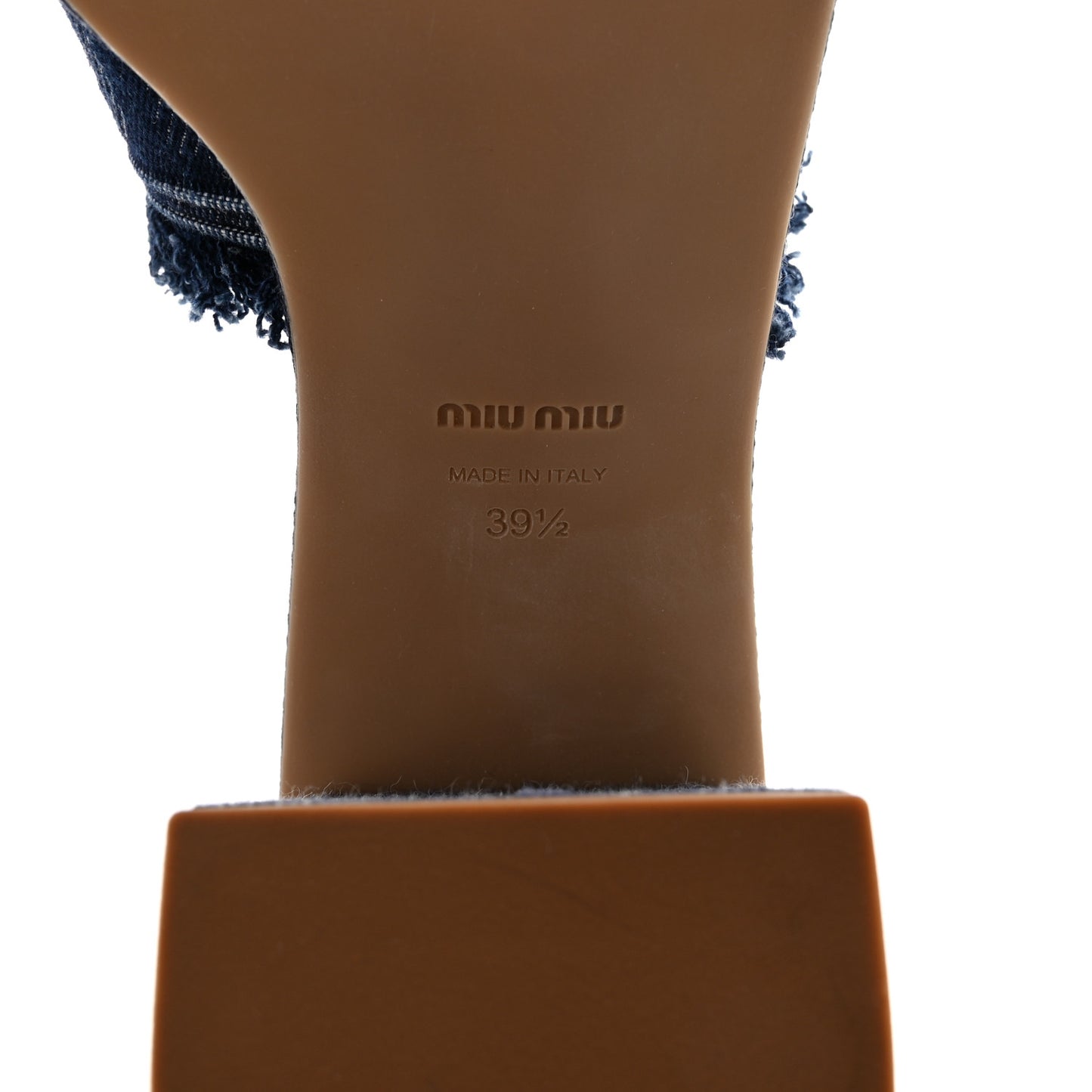 Denim Logo Sandals 39.5 Bleu
