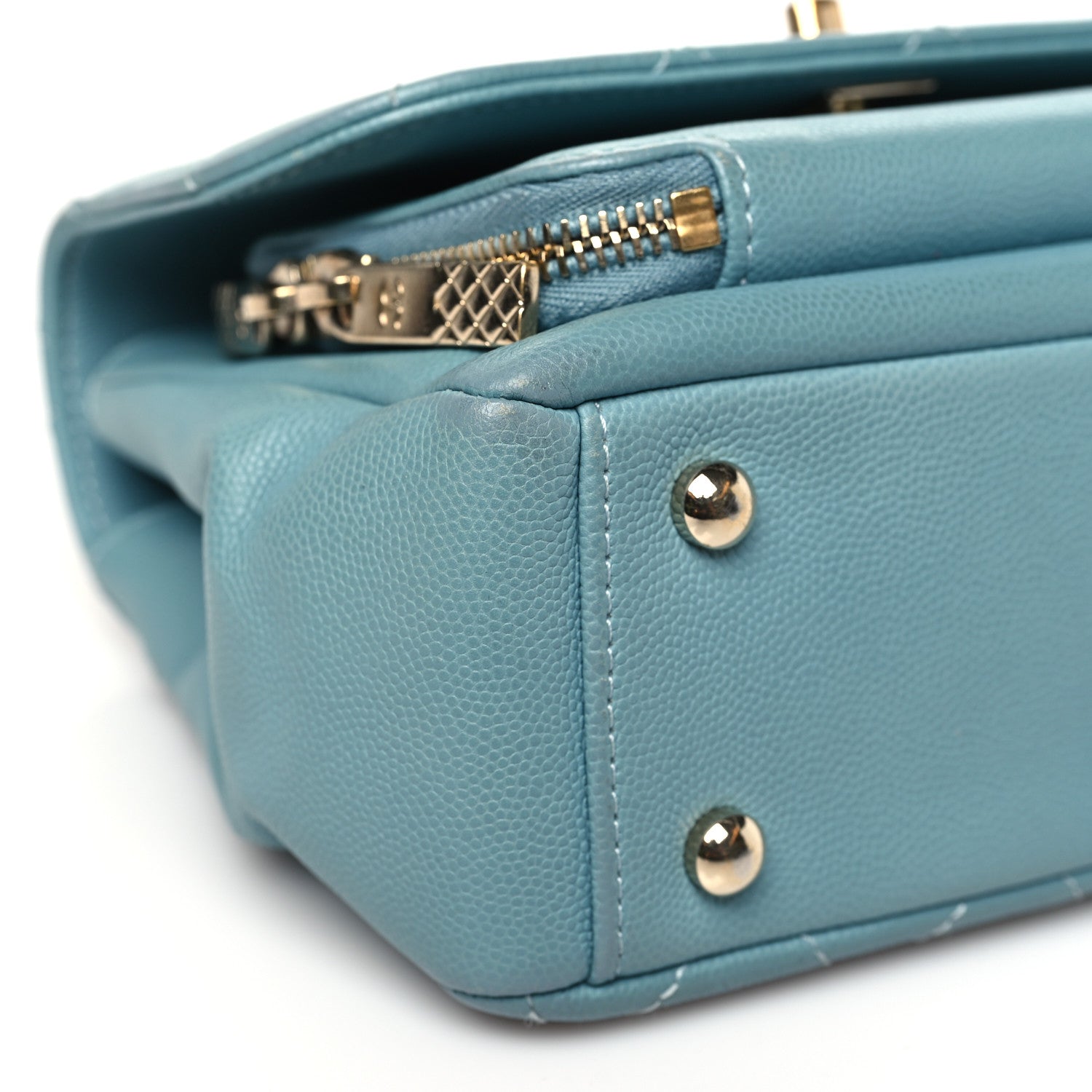 Chanel Caviar Quilted Small Business Affinity Flap Blue 9 of 13