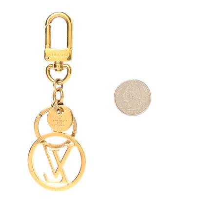 Louis Vuitton LV Circle Bag Charm Key Holder Gold 2 of 4