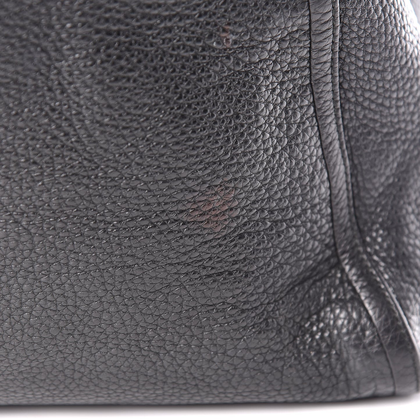 Pebbled Calfskin Large Soho Shoulder Bag Black