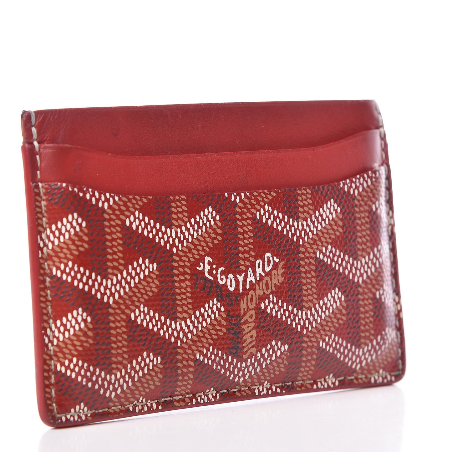 Goyardine Saint Sulpice Card Holder Red