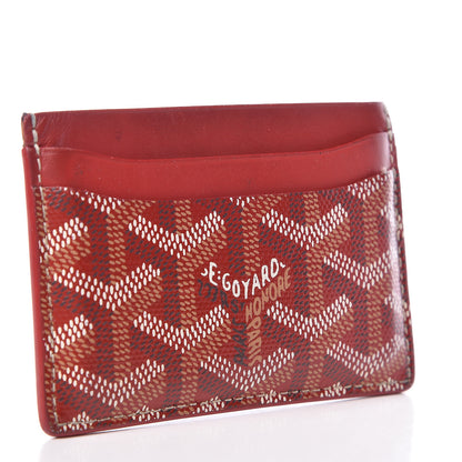 Goyard Goyardine Saint Sulpice Card Holder Red 3 of 12