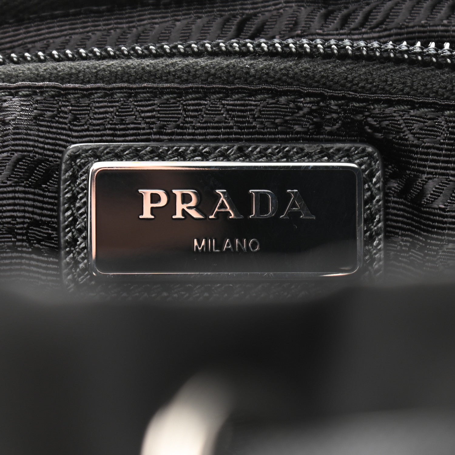 Prada Impunture Tessuto Rabbit Fur Backpack Black 936979