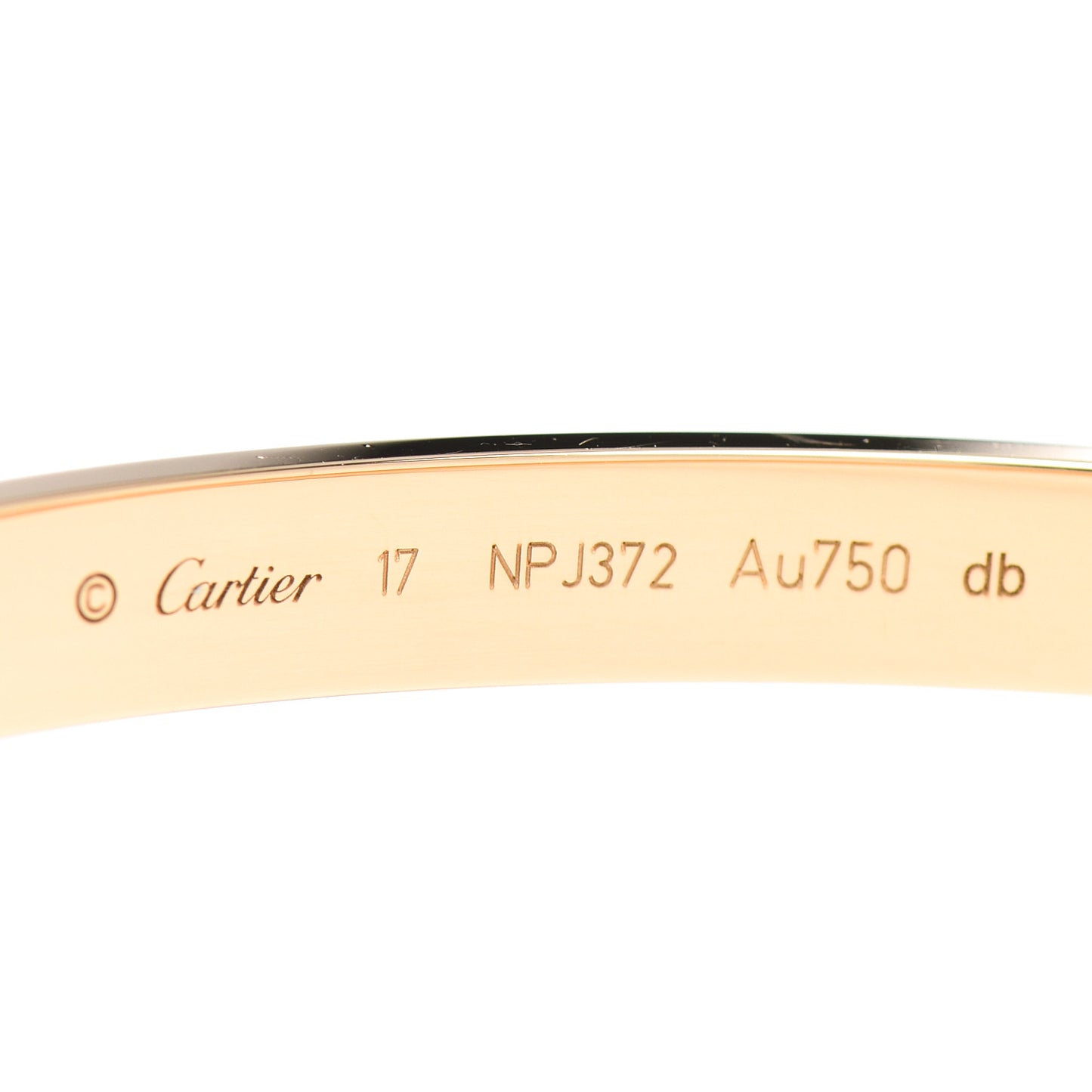 18K Yellow Gold LOVE Bracelet 17