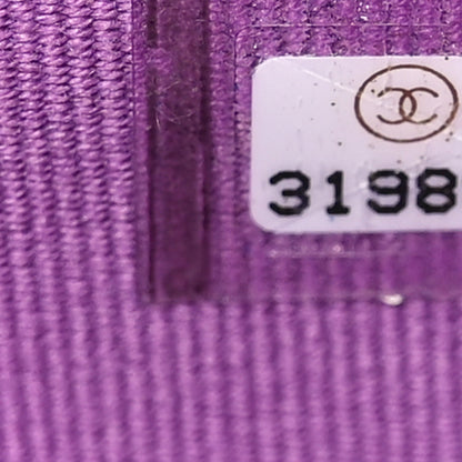 Chanel Caviar Quilted Flap Card Holder Wallet Purple 8 of 9