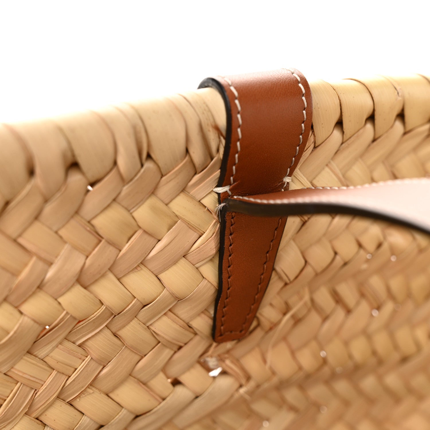 Celine Raffia Calfskin Triomphe Medium Panier Tan 16 of 16
