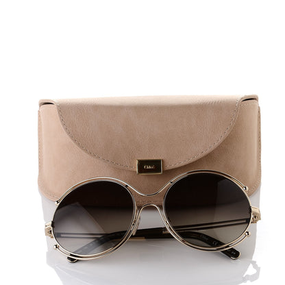 Chloe Isidora Oversized Round Sunglasses CE122S Gold 7 of 7