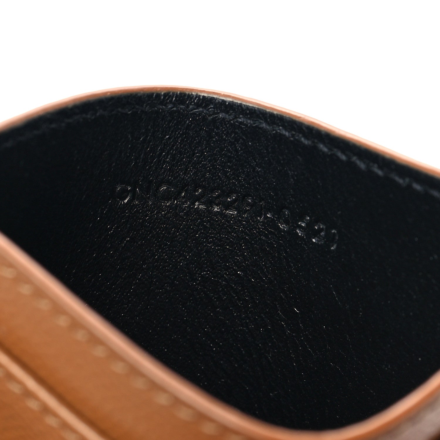 Saint Laurent Grain De Poudre Matelasse Chevron Monogram Credit Card Case Natural Dark 7 of 8
