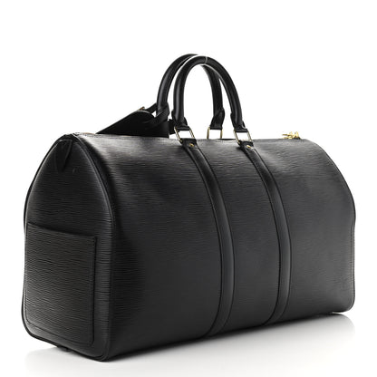 Louis Vuitton Epi Keepall 45 Black 3 of 12