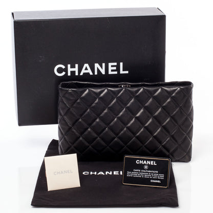 Chanel Lambskin Quilted Clutch Black 9 of 9
