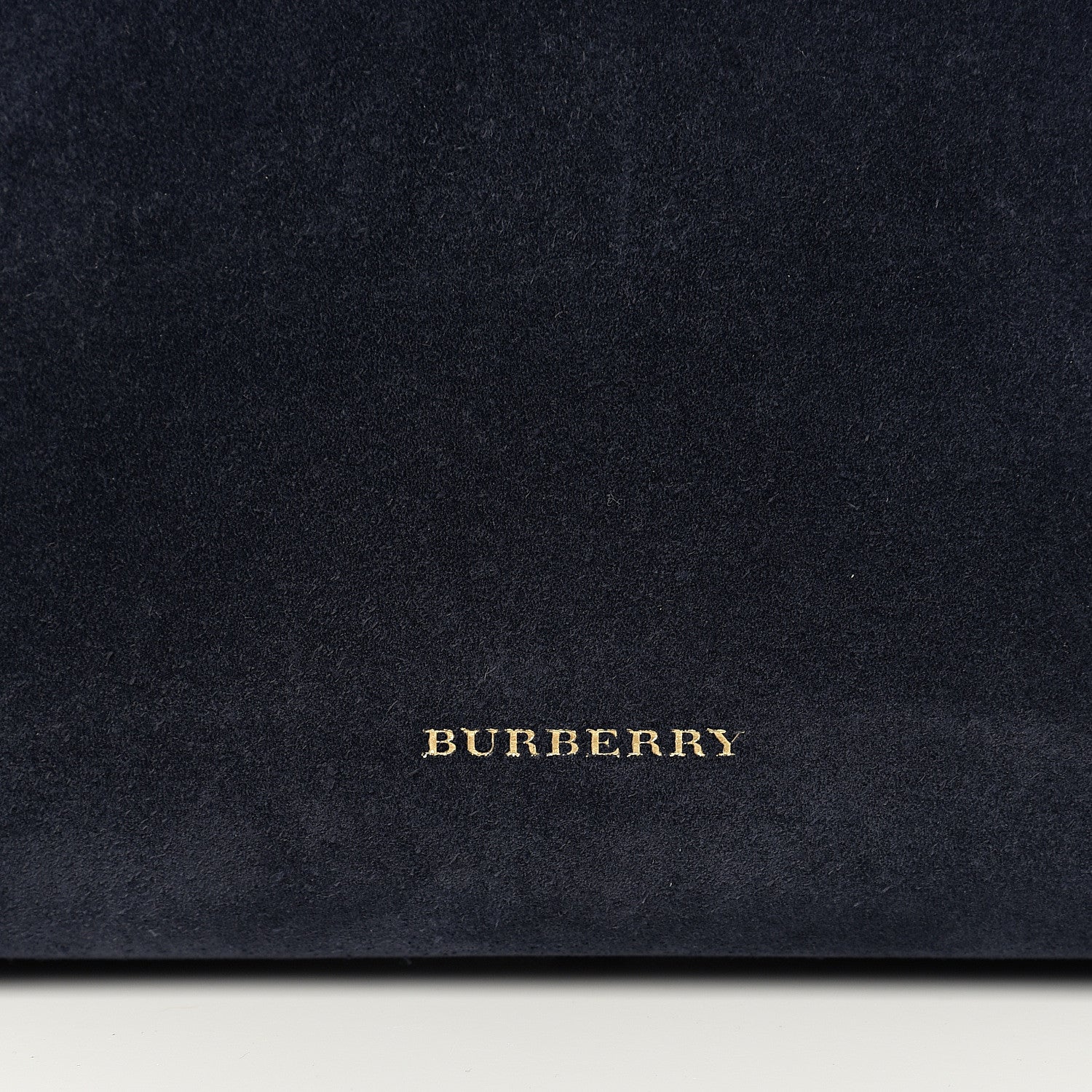 Burberry Suede House Check Medium Banner Tote Ink Blue 10 of 10