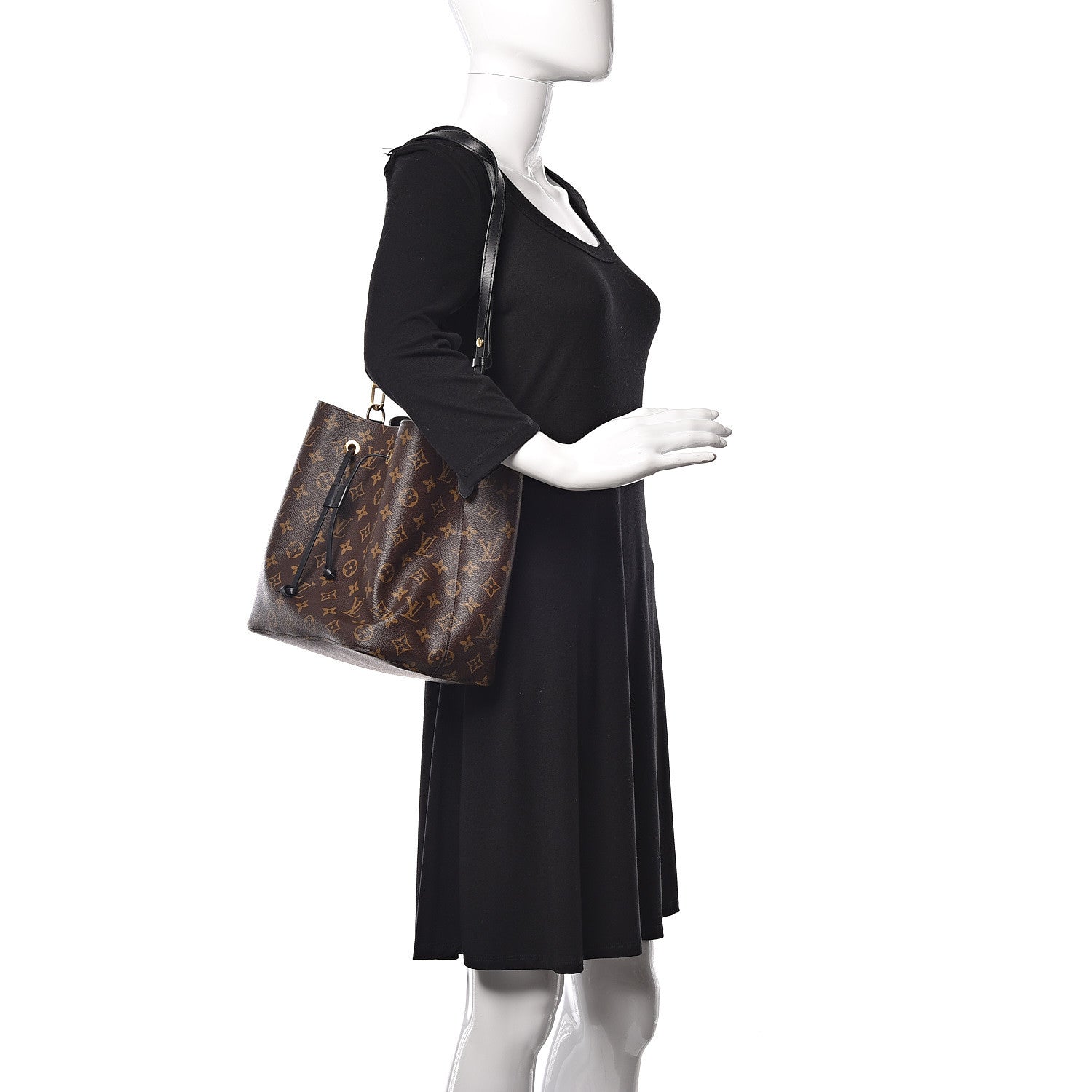 Louis Vuitton Monogram Neonoe MM Black 2 of 10