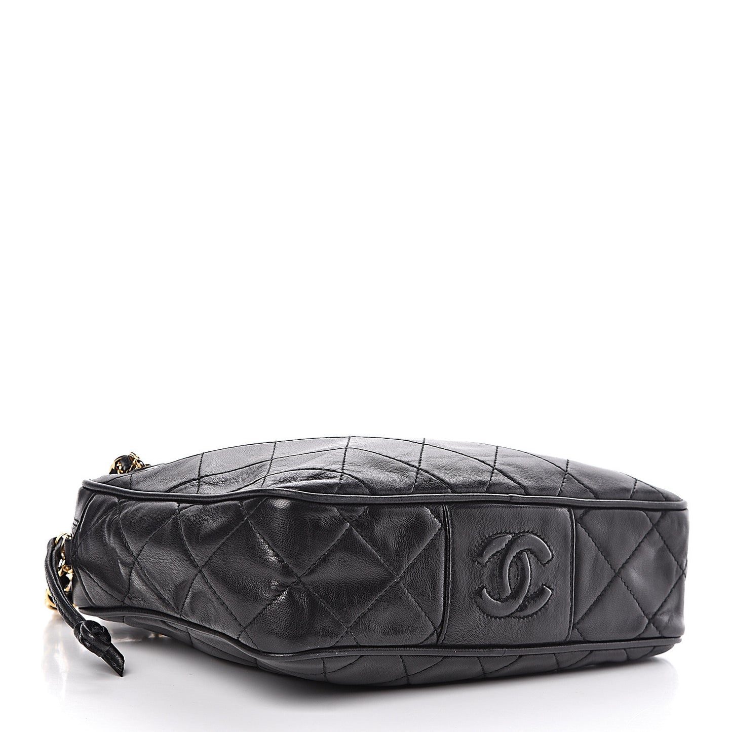 Lambskin Quilted Camera Case Black