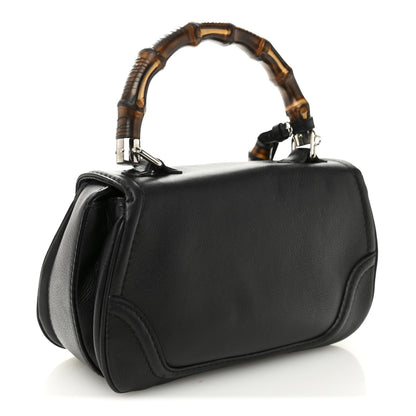 Gucci Calfskin Medium New Bamboo Top Handle Bag Black 3 of 11