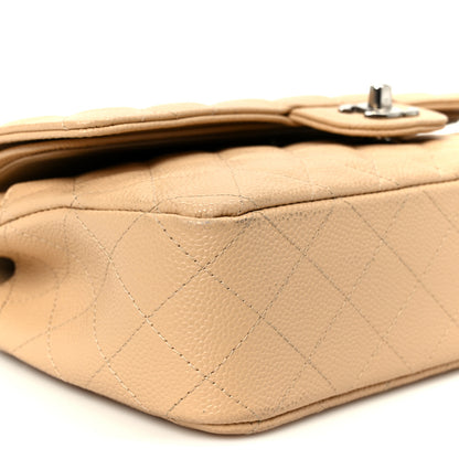 Chanel Caviar Quilted Medium Double Flap Beige 10 of 11