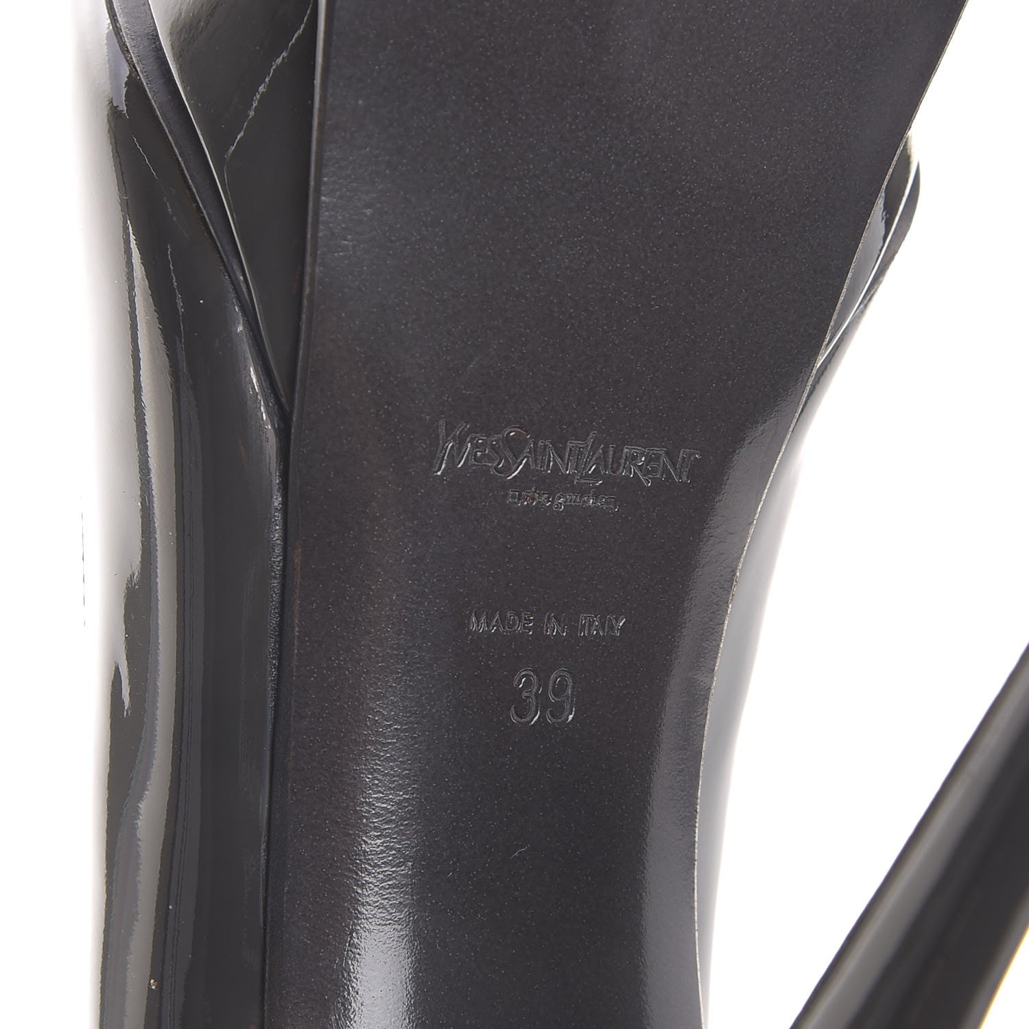Saint Laurent Patent Tribute 105 Platform Pumps 39 Medium Grey 6 of 15
