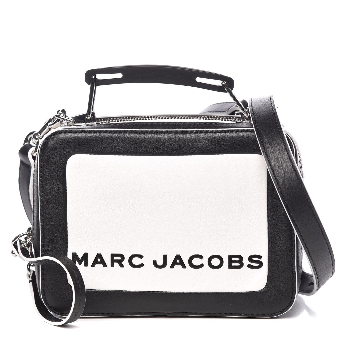 Calfskin The Box 20 Crossbody Black White