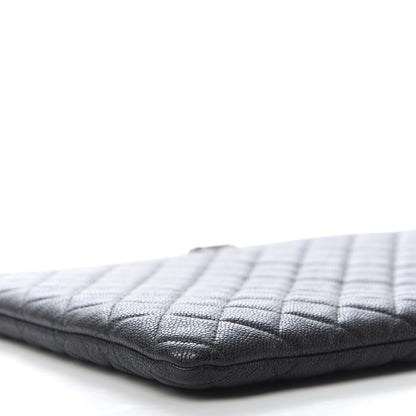 Chanel Caviar Quilted Large Boy Cosmetic Case Black 6 of 9