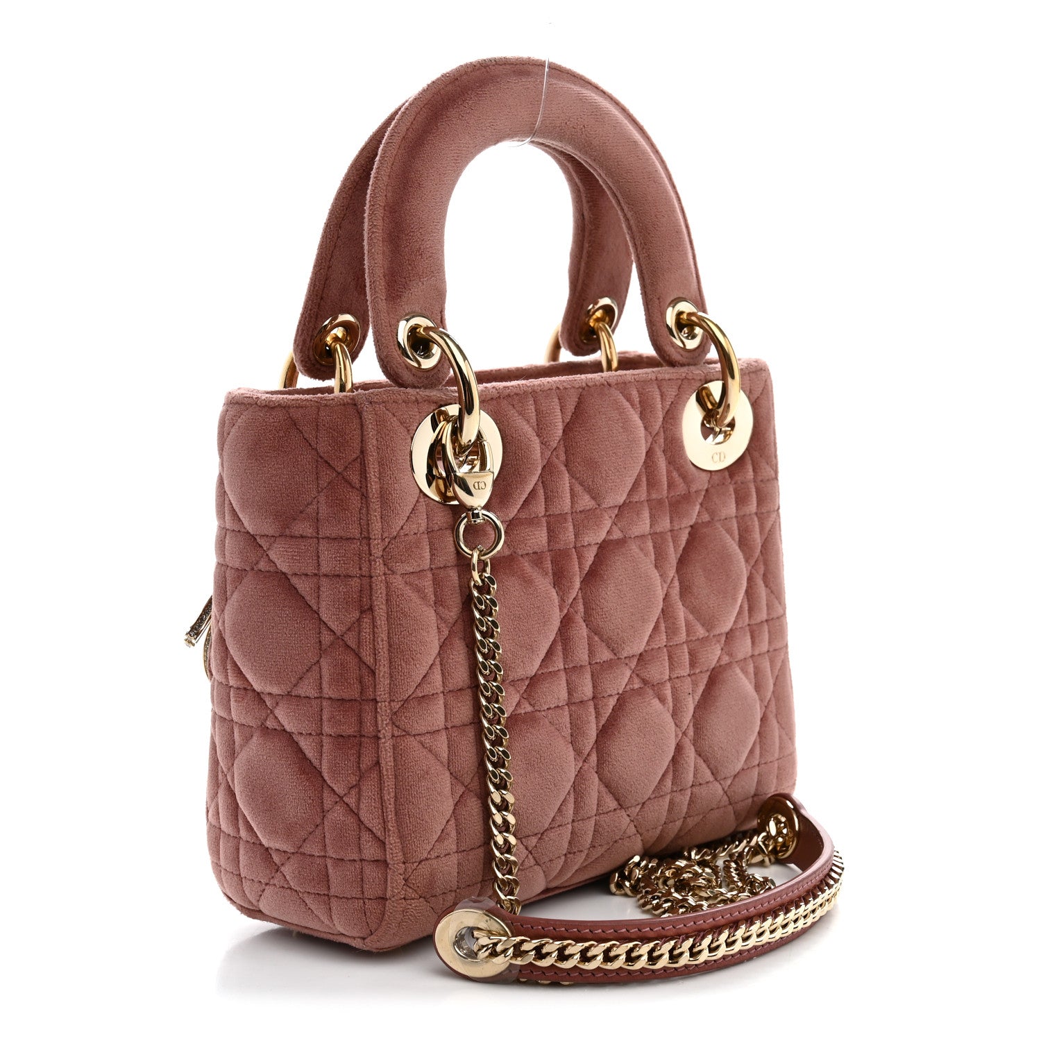 Christian Dior Velvet Mini Lady Dior Pink 3 of 10