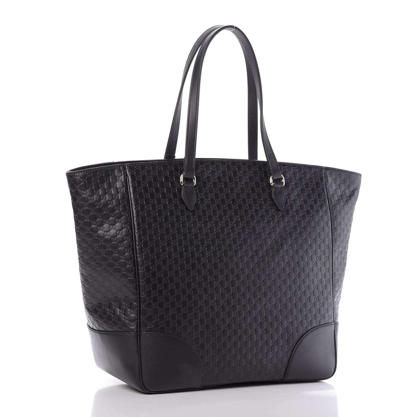 Microguccissima Bree Zippered Tote Black