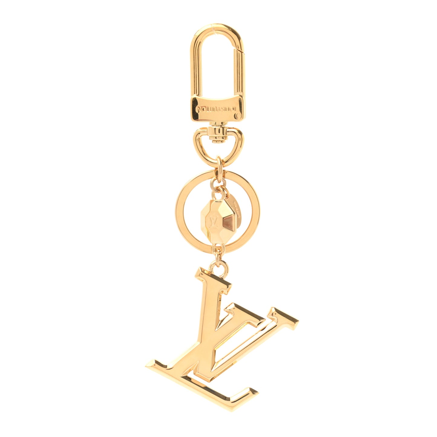 LV Facettes Bag Charm Key Holder Gold