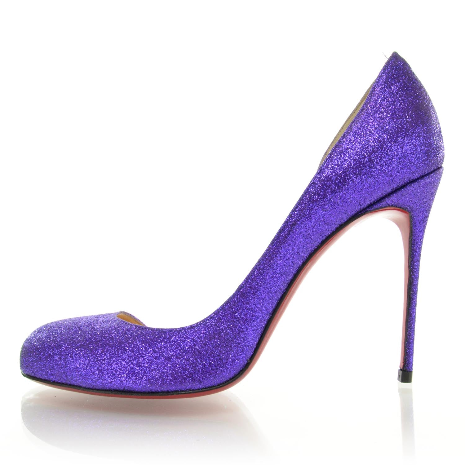 Christian Louboutin Helmour 100 Glitter Pumps 38.5 Purple 1 of 6