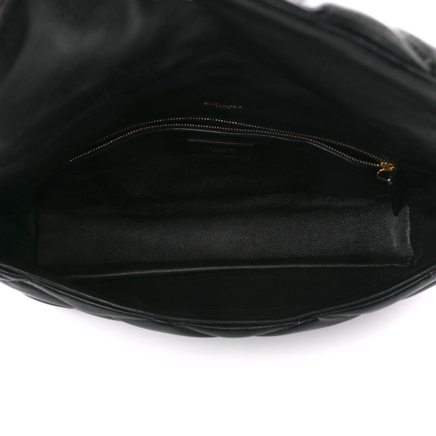 Lambskin Quilted Sade Puffer Envelope Clutch Black
