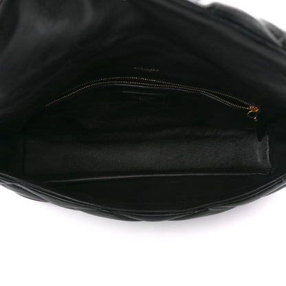 Saint Laurent Lambskin Quilted Sade Puffer Envelope Clutch Black 5 of 13