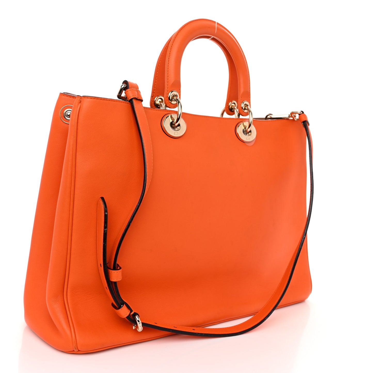 Smooth Calfskin Large Diorissimo Tote Orange